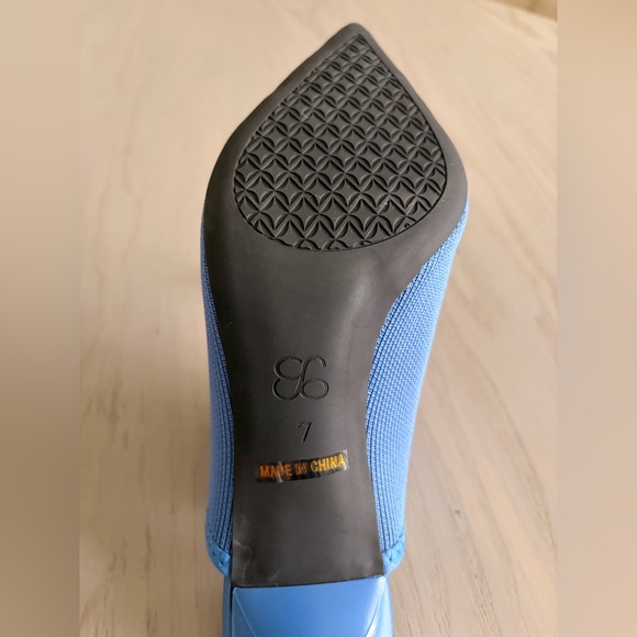 Cozy Island Pointed Toe Woman’s Shoes 3” Heel Size: 7 Blue (P53) - Picture 6 of 9